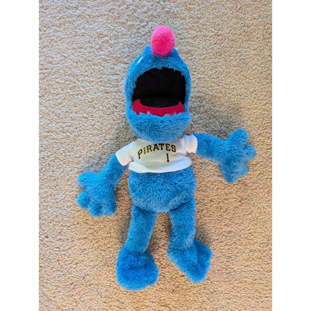 Sesame Street Grover‎ Pittsburgh Pirates MLB Plush Stuffed Animal Blue 2024